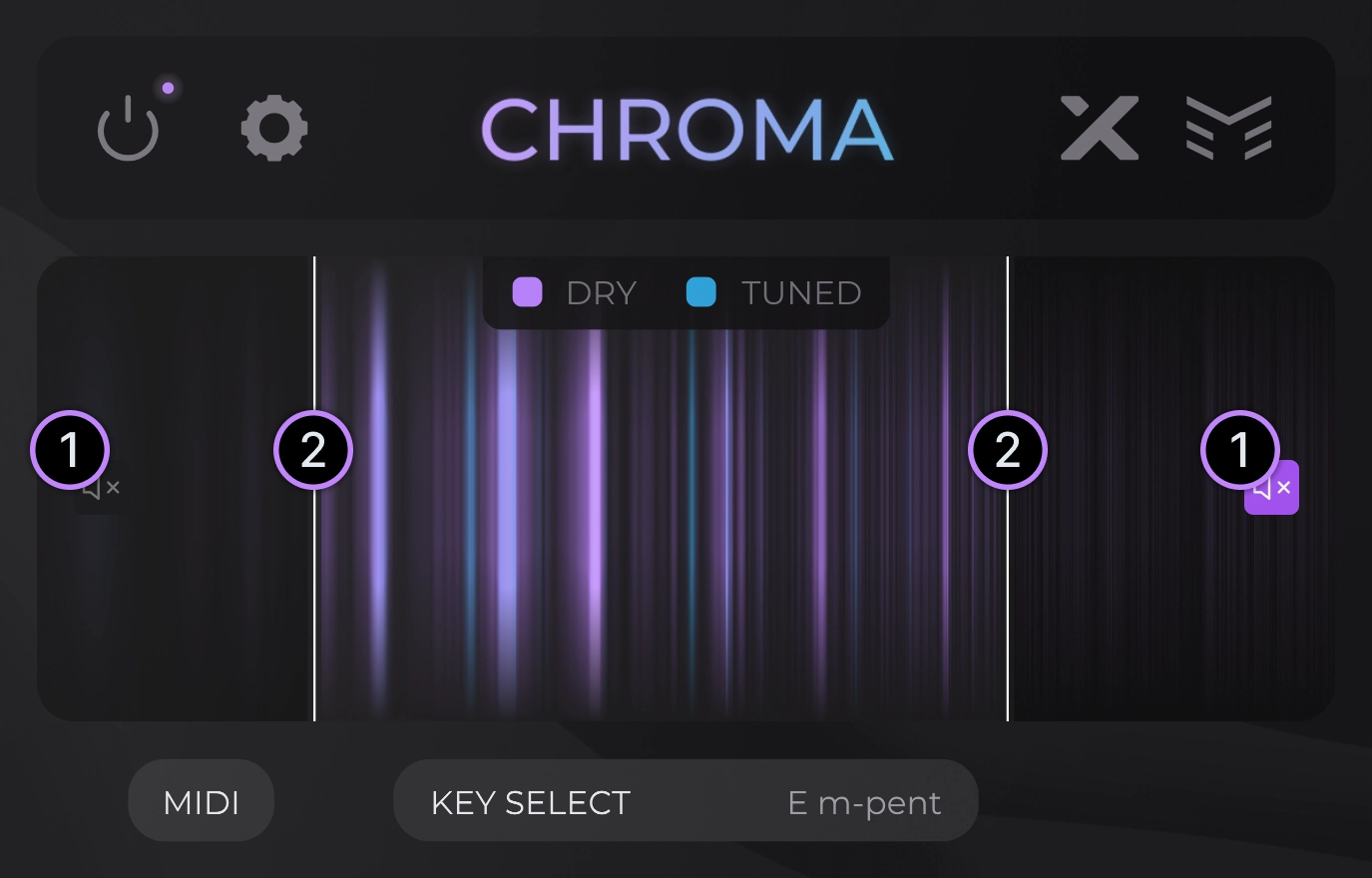 Chroma visualizer controls