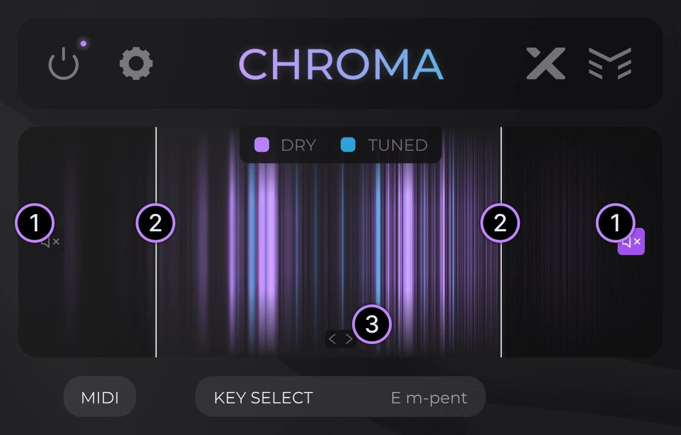 Chroma visualizer controls